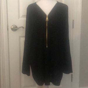 Black Alfani Zipper Sweater